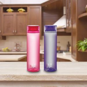 Cello Multicolour Fridge Bottle Set of 2 1000 ml Bottle  (Pack of 2, Multicolor, Plastic)